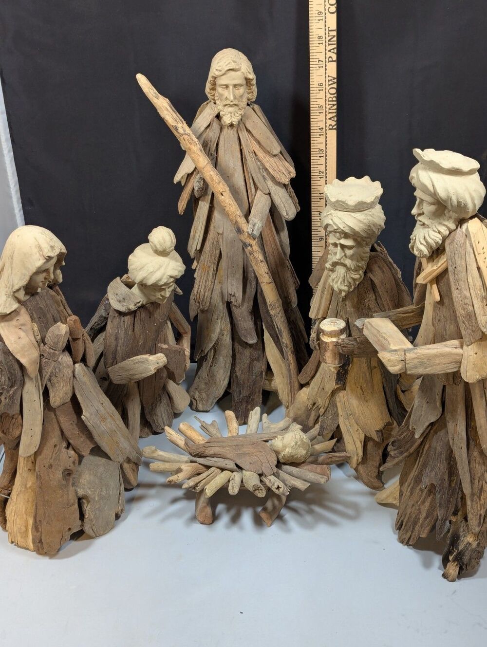 Large Handmade Driftwood Nativity Set-Christmas Decor-Wooden Nativity No 2 Alike